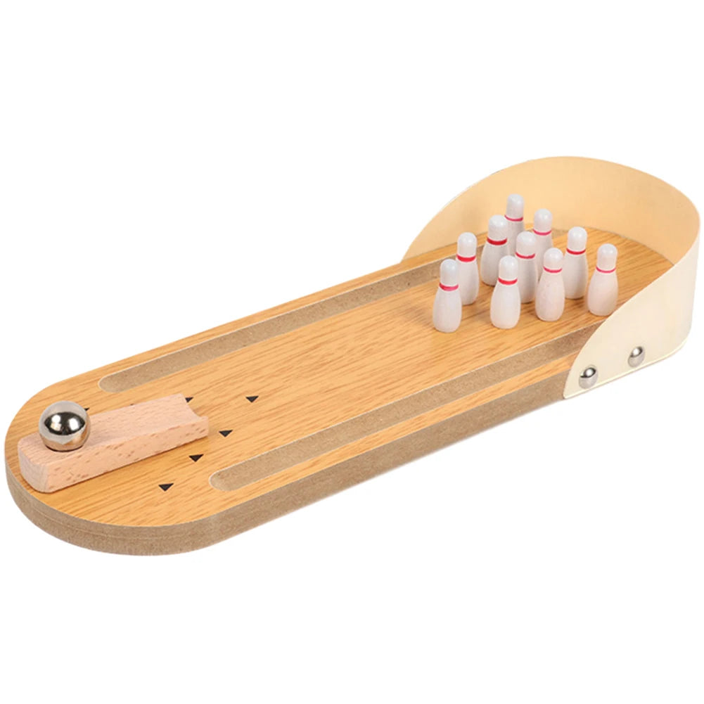 Wooden Board Bowling Toys with 10 Pins