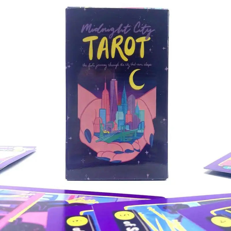 Midnight City Tarot Cards Divination Board Deck Game for Family Party Playing Card Entertainment Game Gifts for Witchcraft Lover