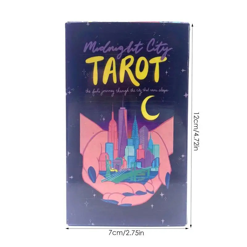 Midnight City Tarot Cards Divination Board Deck Game for Family Party Playing Card Entertainment Game Gifts for Witchcraft Lover